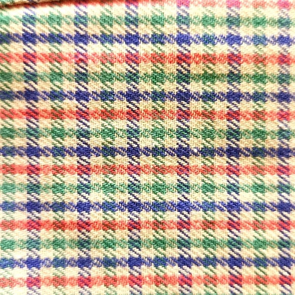 NWT Vintage Liz Claiborne Sport Red/green/blue plaid on tan trousers. Size 2P. - Picture 5 of 5